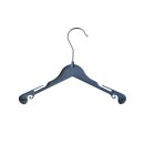 Kunststoffkleiderbügel ohne Steg silbergrau