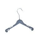 Kunststoffkleiderbügel ohne Steg silbergrau