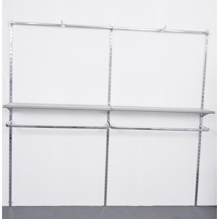 Rückwandsystem 240 x 250 cm (HxB) inkl. Böden, Konfektionsrahmen, Abhänger