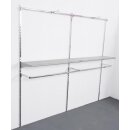 Rückwandsystem 240 x 250 cm (HxB) inkl. Böden, Konfektionsrahmen, Abhänger