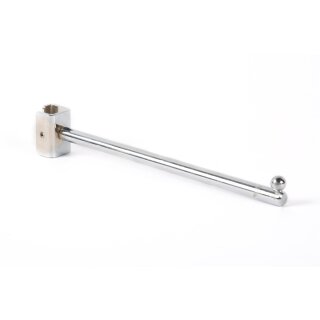Abhänger gerade f. Vierkantrohr L: 20 cm, Ø:12 mm chrom