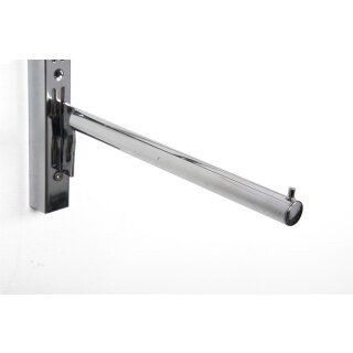 Abhänger gerade f. Wandschienen; Länge: 25 cm, Ø 2cm; chrom