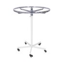 Rundständer Ø 85 cm mit weißem Fuß - inkl. gebrauchtem Ring - höhenverstellbar