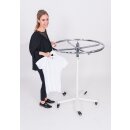 Rundständer Ø 85 cm mit weißem Fuß - inkl. gebrauchtem Ring - höhenverstellbar