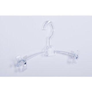 Wäschebügel mit Klammern transparent 27 cm