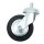 Set of 4 rubber rollers 2 with + 2 without brakes, 80 mm diameter