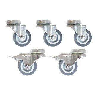 Gummirollen 5er Set, 50 mm , fr Sternenfu geeignet