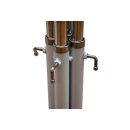 Kreuzständer Ø 90 cm, Höhenverstellbar, schräge Arme, weiß