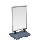 Kundenstopper, DIN A1, Wassertank, Rollbar, Grau