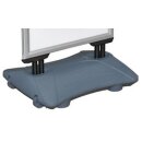 Kundenstopper inkl. Topschild DIN A1, Wassertank, Rollbar, Grau