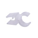 Rohrklammer für 20 mm Rohre, transparent, Kunststoff