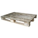 Einwegpalette 1200 x 800 mm, 7 Deckbretter, Gebrauchtware