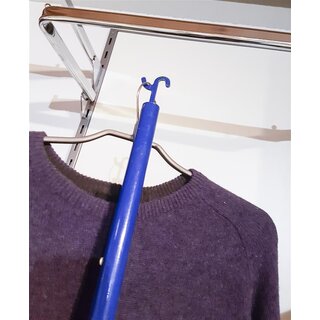 Teleskoparm für Kleiderbügel Aufhängehilfe Farbe: blau