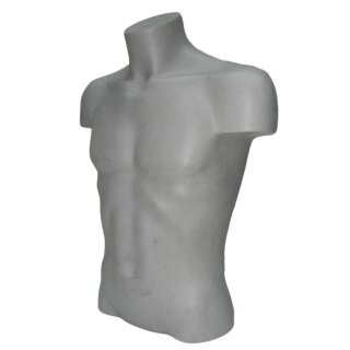 Herrentorso Oberkörper; Farbe grau