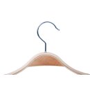 50er Set Schichtholzbügel mit Steg und Rockkerbe, Antirutsch, 42 cm