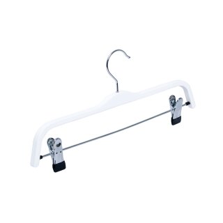 Schichtholzbügel mit Klammersteg, 37 cm, weiß