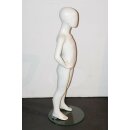 Kinder-Schaufensterpuppe inkl. Glasstandpaltte; weiß; H: 110 cm