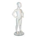 Kinder-Schaufensterpuppe inkl. Glasstandpaltte; weiß; H: 110 cm