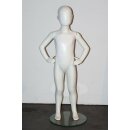 Kinder-Schaufensterpuppe inkl. Glasstandpaltte; weiß; H: 110 cm