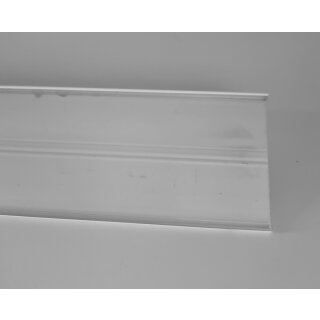 Scannerschiene / Preisschiene 100x7 cm (LxH), weiß/transparent
