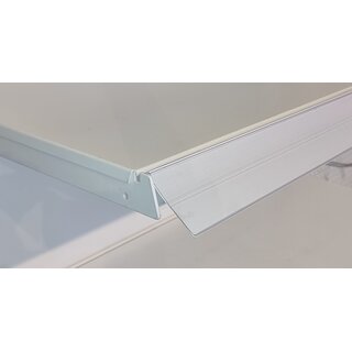 Scannerschiene / Preisschiene 100x7 cm (LxH), weiß/transparent
