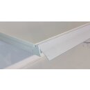 Scannerschiene / Preisschiene 100x7 cm (LxH), weiß/transparent