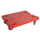 Transportroller 800 x 600 mm, rot, 450 kg Tragkraft