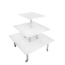 Pyramidentisch auf Rollen 90 x 90 cm ahorn