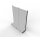 Wall shelf 260x200 cm (HxW), perforated sheet metal rear panel, grey