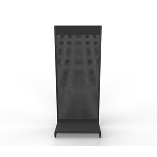 Wall shelf Tego 300x100 cm (HxW), perforated sheet metal rear panel, anthracite