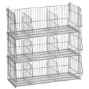 Set of 4 stacking baskets on wheels 100x40x35 cm,...
