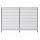 Mittelraumgondel Tego 145x200 cm (HxB), Paneelwand, anthrazit/grau