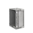 6er Set EuroBox ELB 4220 40x30x22 cm grau inkl. Transportroller 600x400 mm