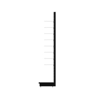 Anbau-Wandregal 300x100 cm (HxB), Lochblechrückwand inkl. 50 Schlaufenhaken, grau