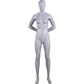 Schaufensterpuppe Frau ohne Gesicht - Arme auf dem Rcken, sportlich