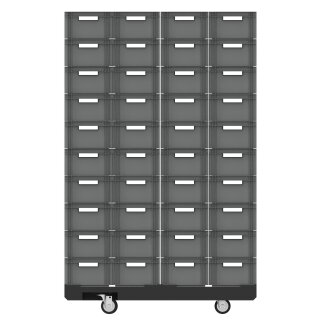 SSI SCHÄFER EuroBox ELB 4220 20,4L Leichtbehälter 9er Set- Grau