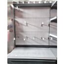 Anbau-Mittelraumgondel Tego 145x100 cm (HxB), Lochrückwand und Böden, grau