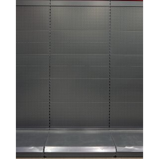 Anbau-Wandregal 280x100 cm (HxB), Lochblechrückwand, anthrazit
