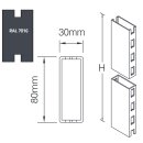 Säule 80x30 mm - 250 cm lang, anthrazit