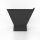 Wall shelf 250x100 cm (HxW), perforated sheet metal rear panel, anthracite