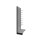 Wall shelf 290x100 cm (HxW), perforated sheet metal rear panel, grey
