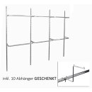 Rückwandsystem 3,80 m (inkl. 6 Konfektionsrahmen) +...