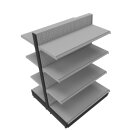 Mittelraumgondel 145x100 cm (HxB), Lochrückwand und Böden, grau