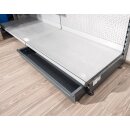 Mittelraumgondel 145x100 cm (HxB), Lochrückwand und Böden, grau