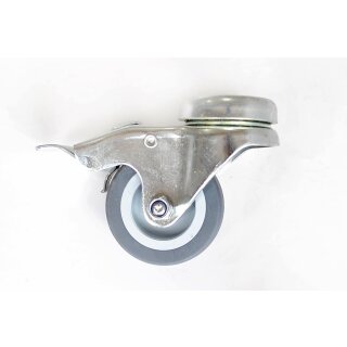 Gummirolle mit Bremse, 5 cm Durchmesser