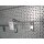 Wall shelf 240x200 cm (HxW), perforated metal back panel, gray