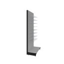 Wall shelf 280x100 cm (HxW), perforated sheet metal rear panel, grey