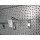 Wandregal 280x100 cm (HxB), Lochblechrückwand inkl. 50 Schlaufenhaken, grau