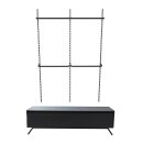 Sideboard mit Regalsystem 174 cm breit, schwarz