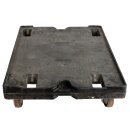 Transportroller mit Ablage 800 x 600 mm, schwarz, 450 kg Tragkraft